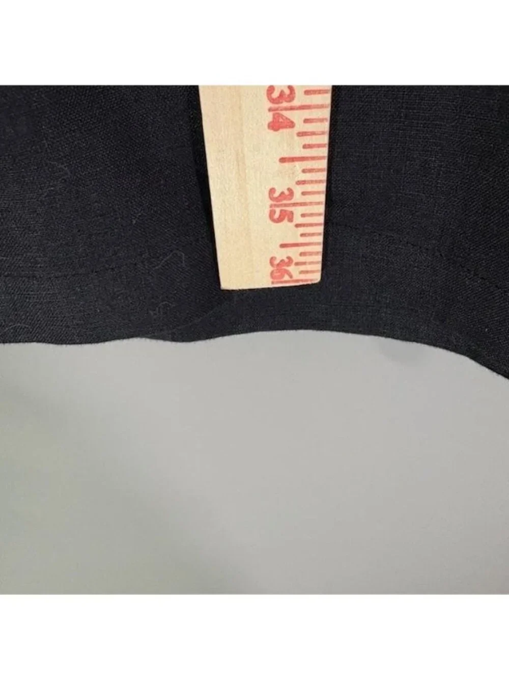 Quince Pants Womens M Black Linen Tapered Ankle Pull On Elastic Waist Pockets